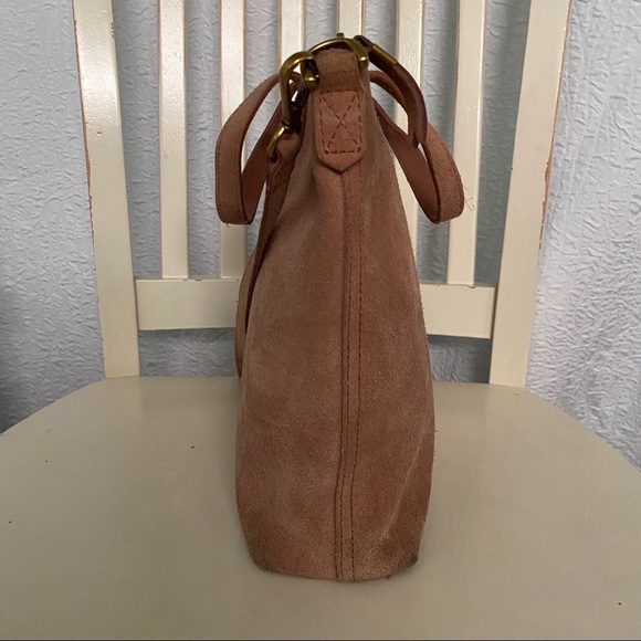 Madewell Suede mini Transport Tote Blush - Picture 4 of 10